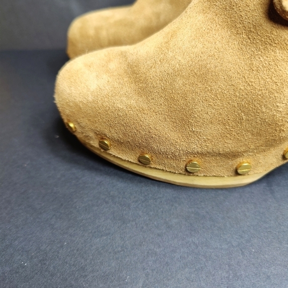 Veronica Beard Dacey Pecan Brown Suede 4 inch Clogs Size 8.5M - Picture 5 of 14